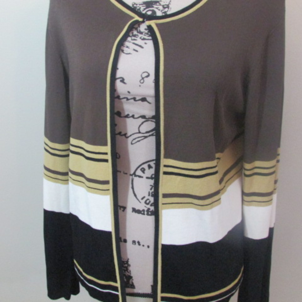 Yarns & Stitches Open Cardigan Medium Brown
